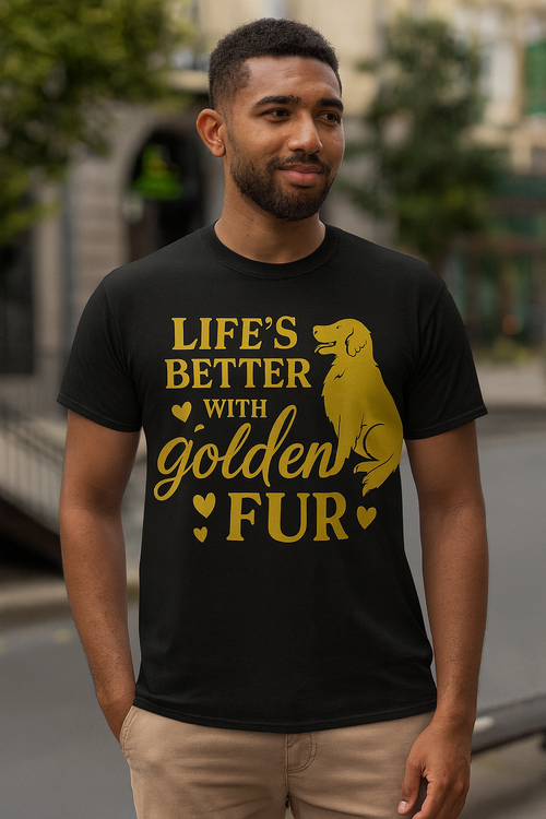 Golden Love – Golden Retriever Silhouette T-Shirt