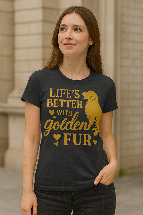 Golden Love – Golden Retriever Silhouette T-Shirt
